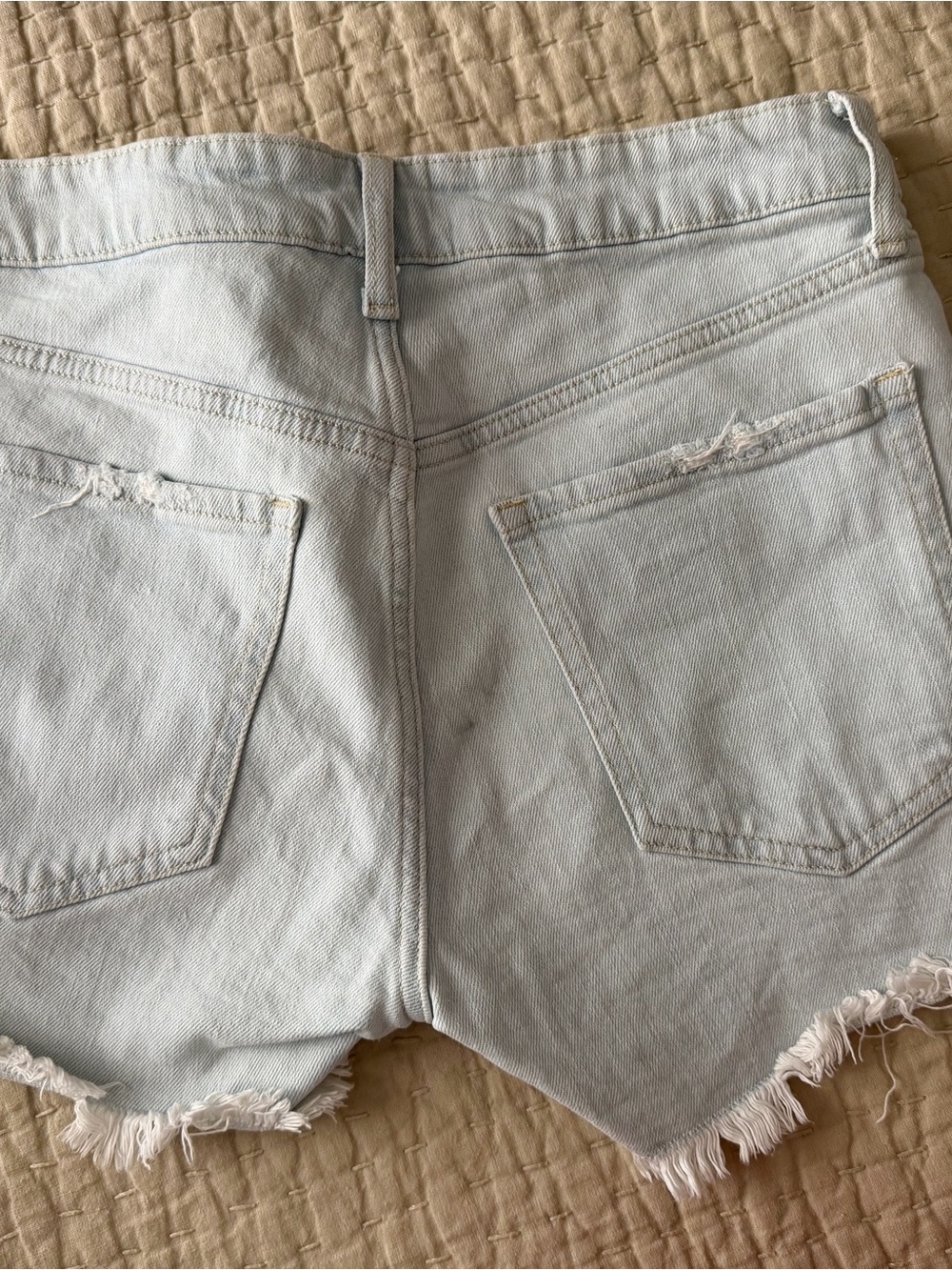 Old Navy Light Blue Frayed Denim Shorts